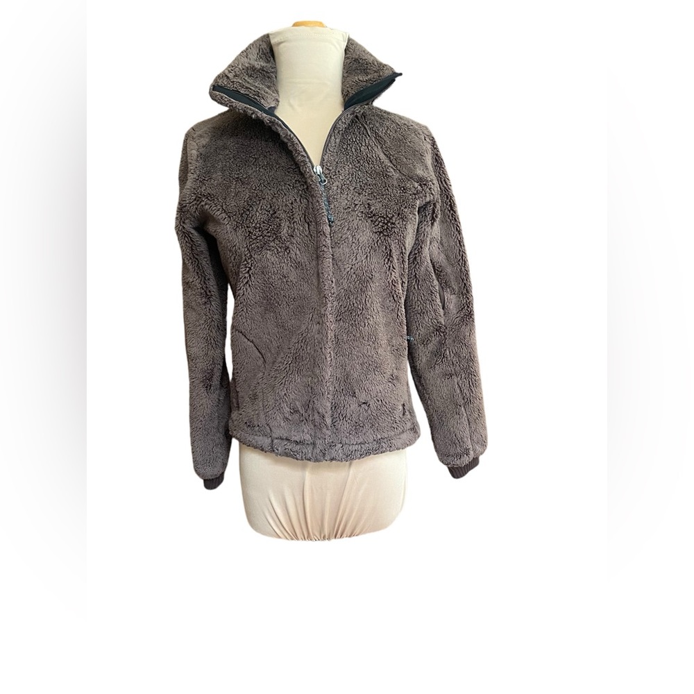 Mountain Hardwear Teddy Fleece Full Zip Jacket Women's Size XS Brown WindStopper